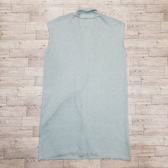 Top it Off Cashmere Blend Long Vest Blue Womens OS Coastal Grandma Beachy NEW - Picture 6 of 9